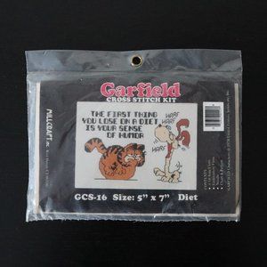 Garfield Cross Stitch Kit Vintage / Garfield & Odie Millcraft Cross Stitch Kit